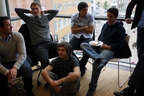 Launch time at RainMaking office.